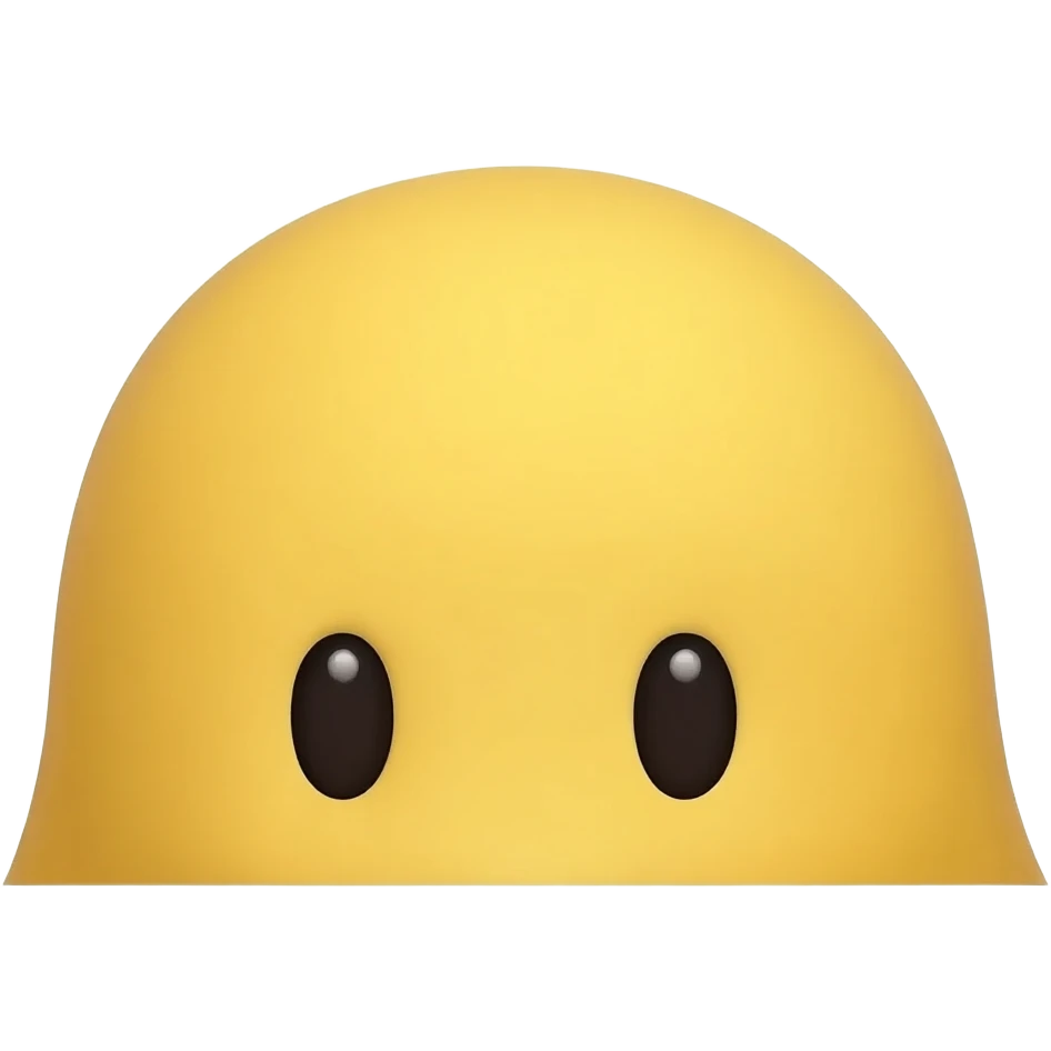 Yellow emoji face sneakily peeking from behind wall looking innocent and bottom half of face hidden behind wall emoji