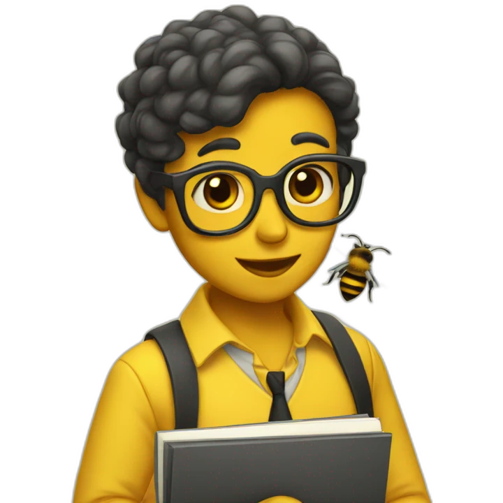 A bee as a teacher emoji