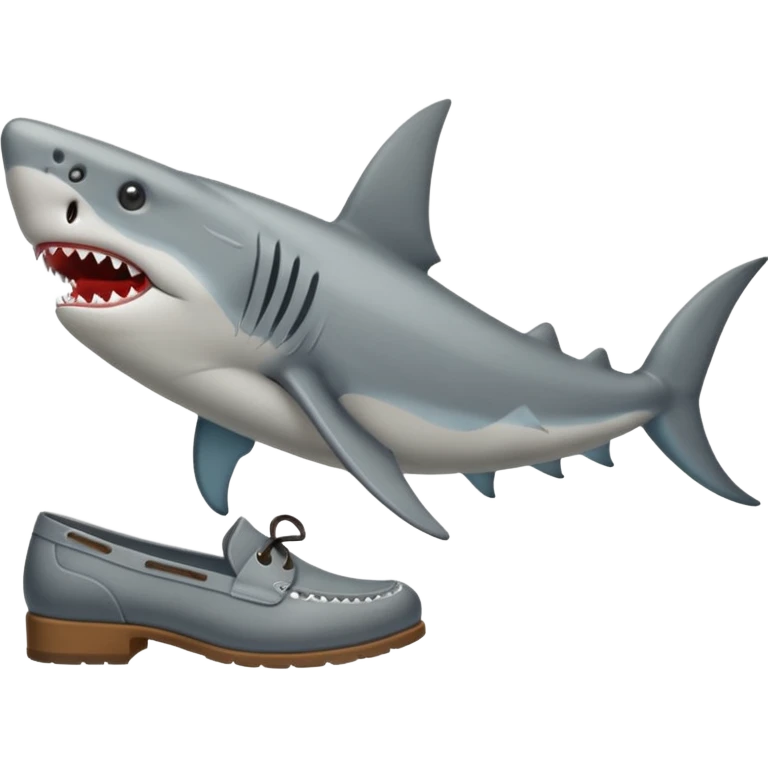 Puedes hacer un tiburón con zapatos emoji