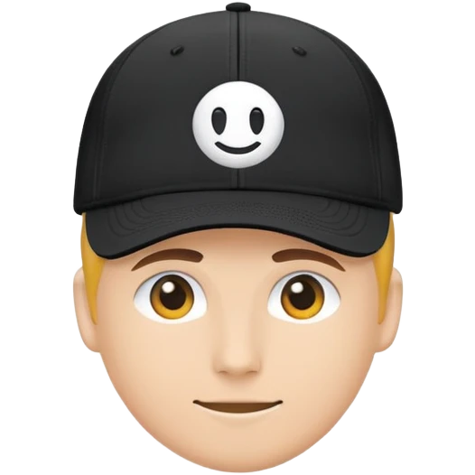 cap with a simple logo on the front panel emoji