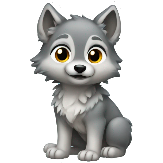 Baby wolf emoji