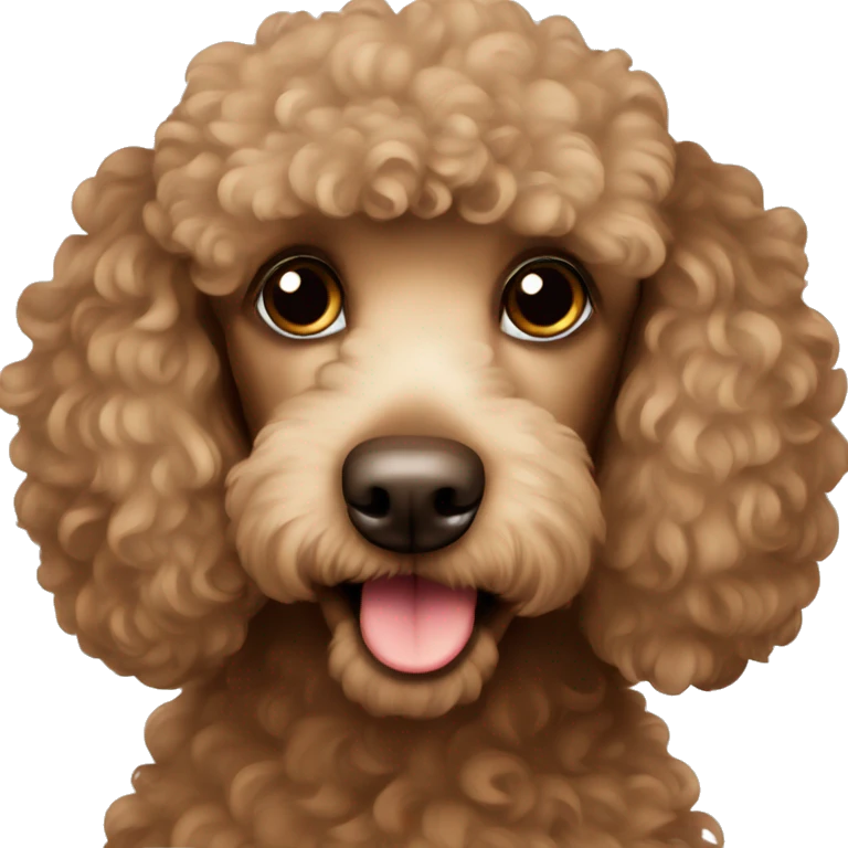 A brown poodle emoji