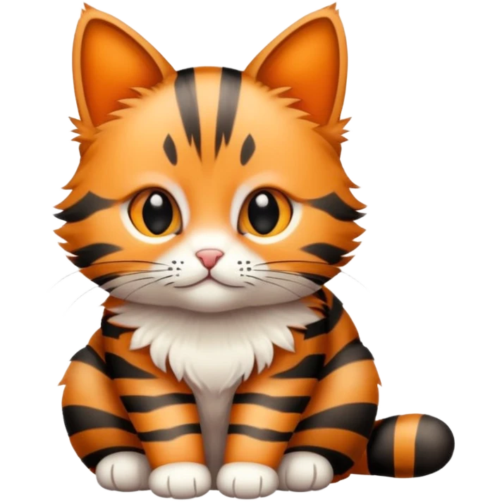 Tabby cat cub sitting  emoji