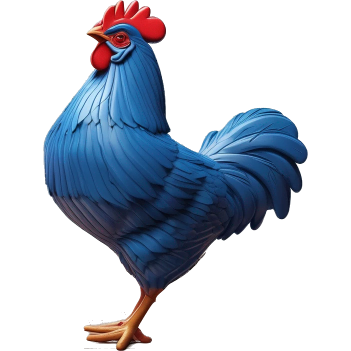 Poulet bleu emoji