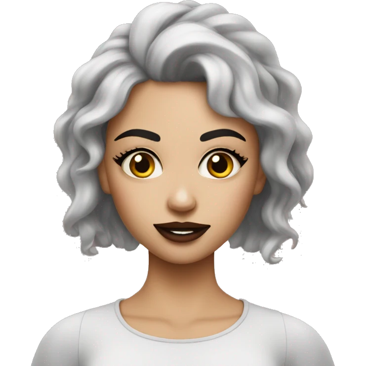 A girl with crazy make up ￼ emoji