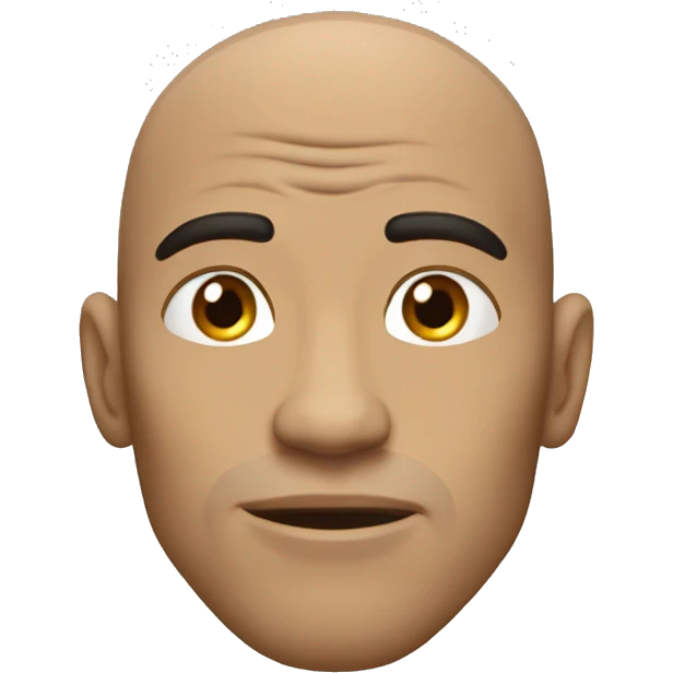 Thin The Rock, but he's whiter with a slightly wide jaw emoji