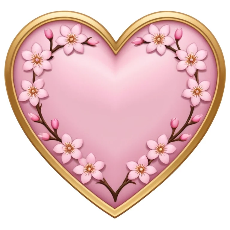 heart with sakura and chevron border emoji