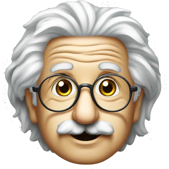 albert einstein fancy glasses emoji