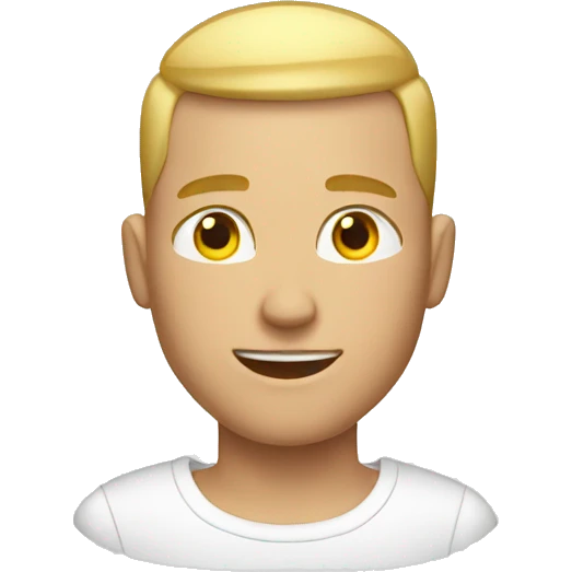 a blonde men with a buzz cut fade emoji