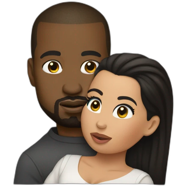 kim kardashian carrying midget kanye emoji