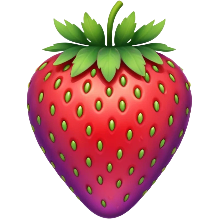 a purple and red colored strawberry emoji