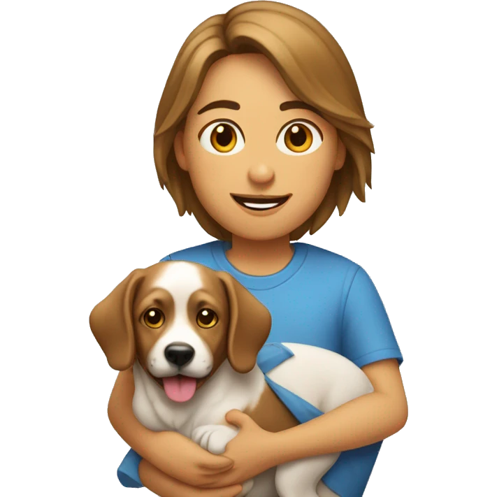 Un humano con cara de perro emoji