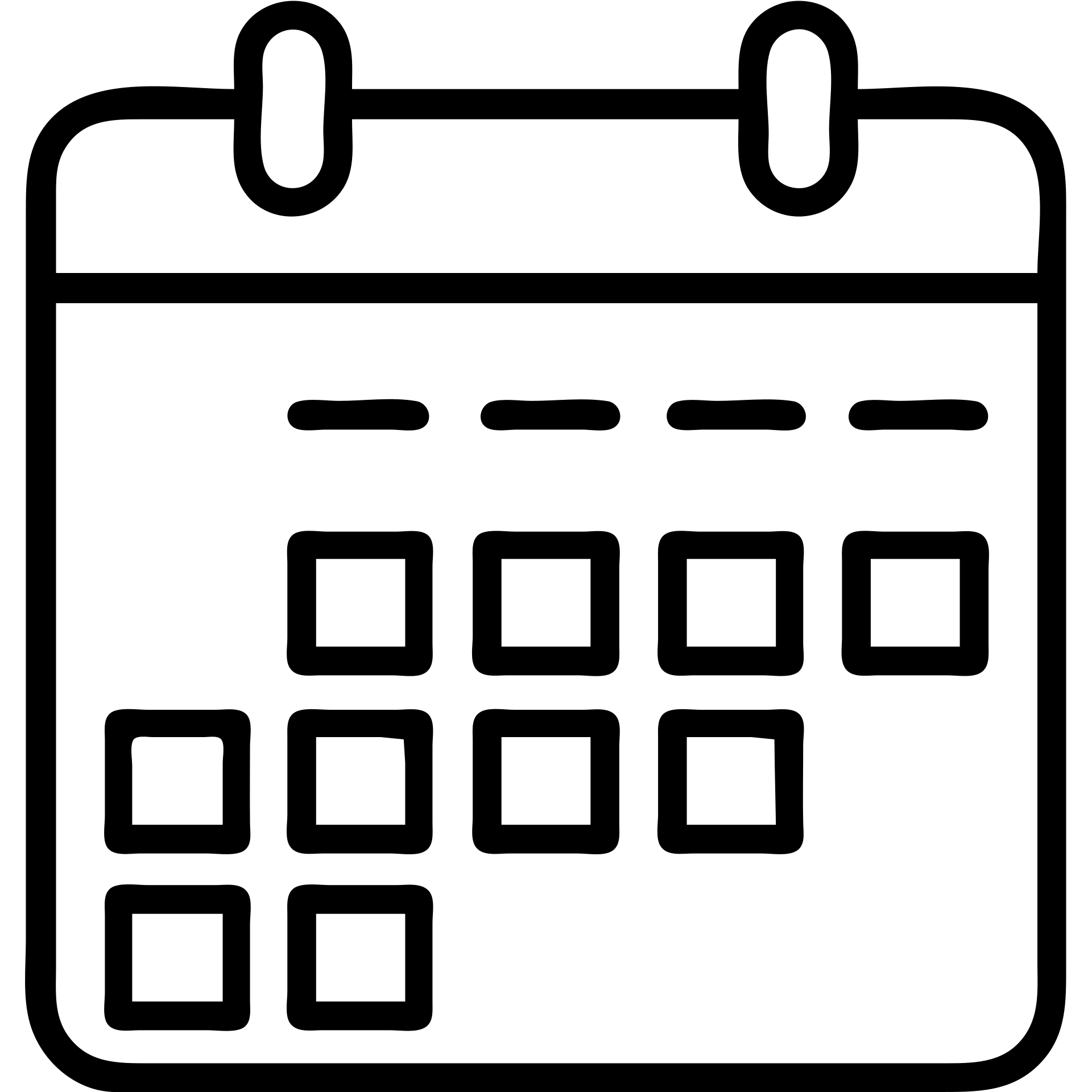 abstract calendar icon with no numbers or letters, only lines and squares emoji