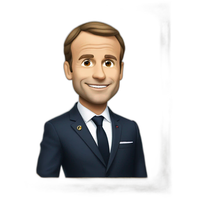Macron fait un doit d'honneur emoji