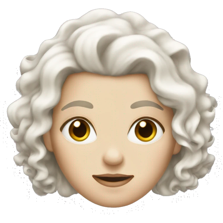 white witch with platinum blonde curly hair emoji