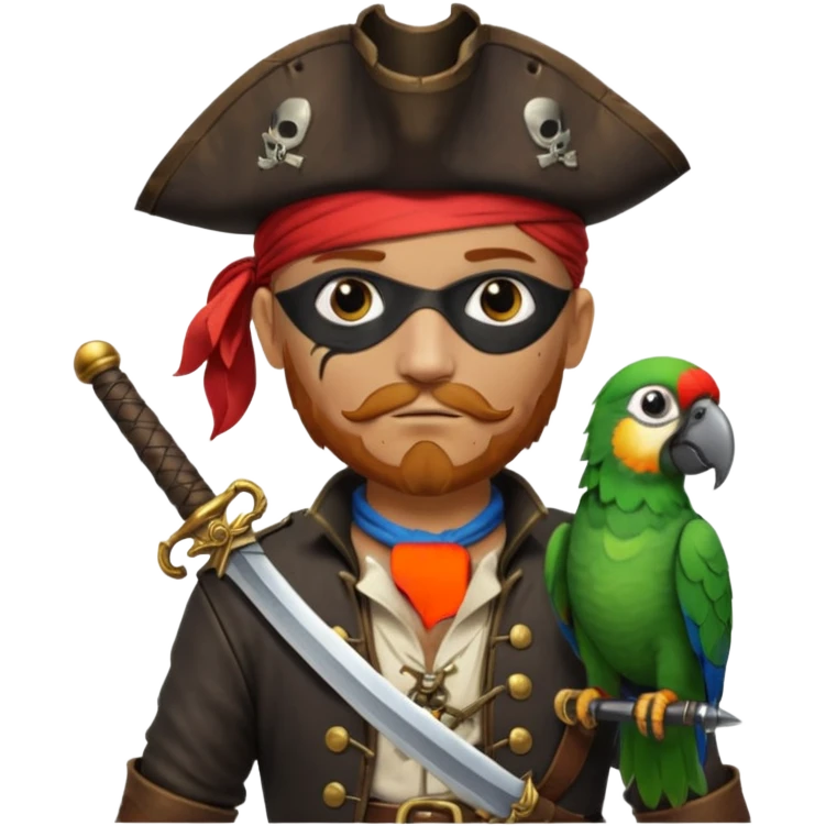 pirate and parrot emoji