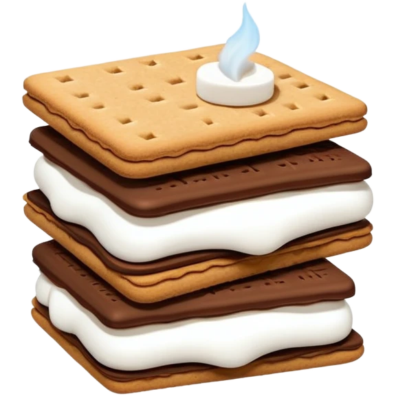 Realistic smores cookie sandwich isolated  emoji