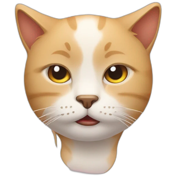 cat sweat face hot emoji