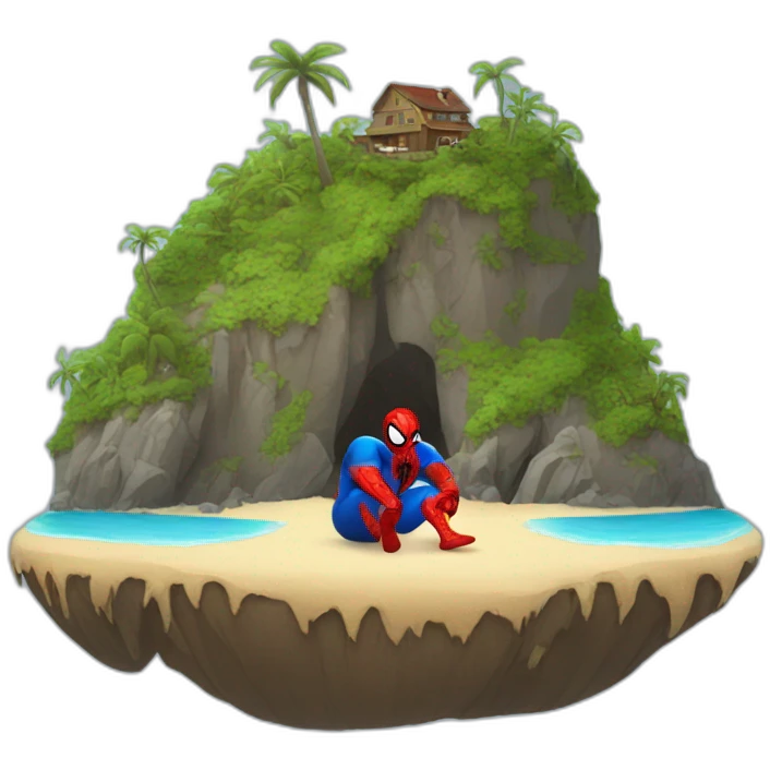 island-with-fat-spiderman emoji