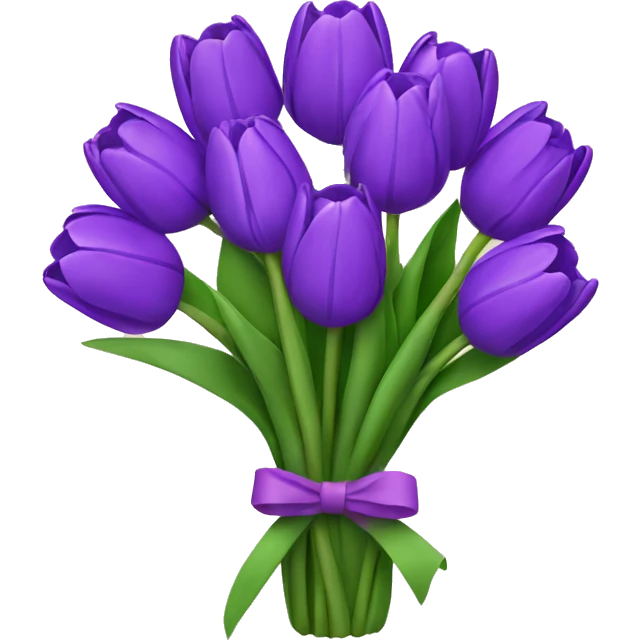 purple tulip bouquet emoji