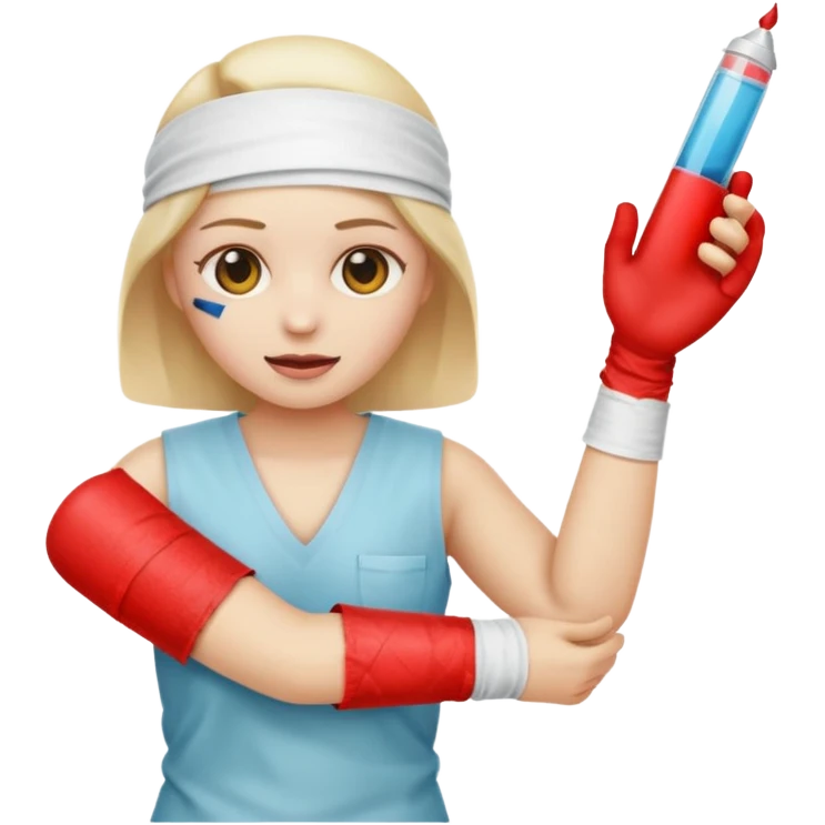 Emoji getting blood test in arm emoji