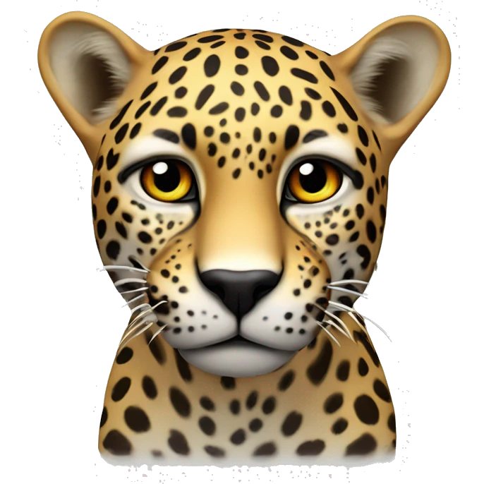 Un jaguar con ojos muy abiertos y una expresión de asombro en su rostro wow.
El jaguar podría tener su boca ligeramente abierta en señal de sorpresa, y que sea mexicano emoji