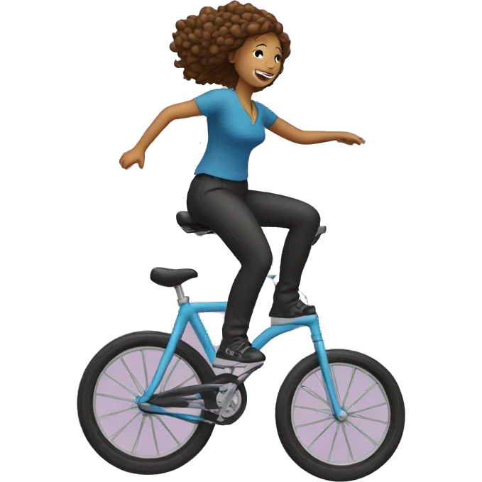 a women on a unicycle emoji