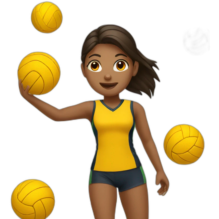 Girl playing volleyball emoji