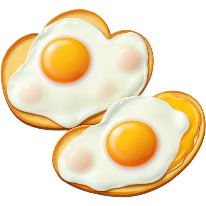 pan egg heart shape 2 eggs emoji