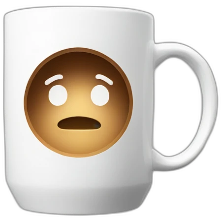 Coffee with Alan walker logo on the mug emoji
