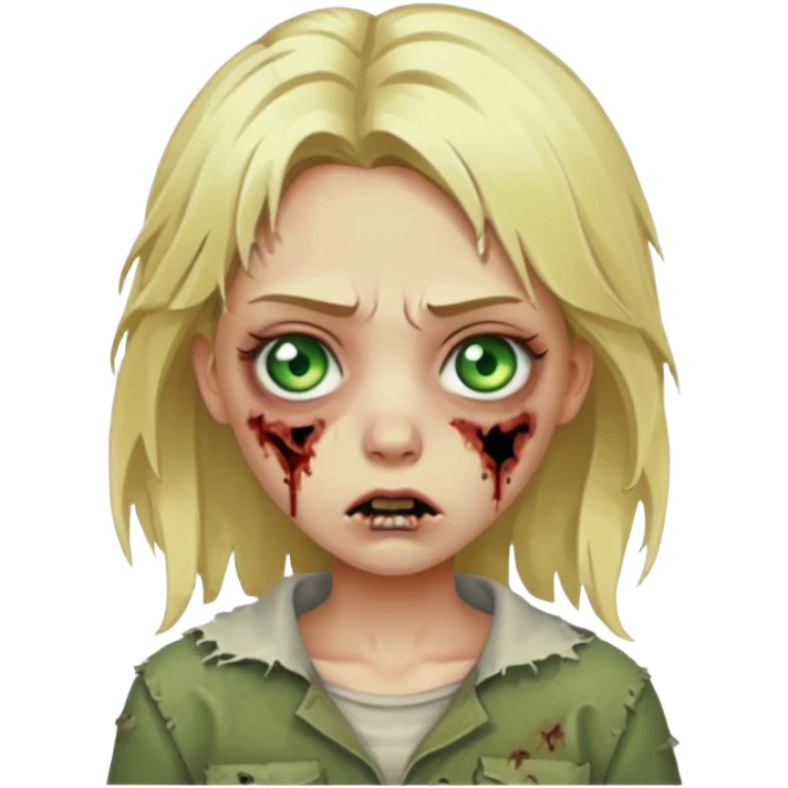 Zombie blond girl emoji