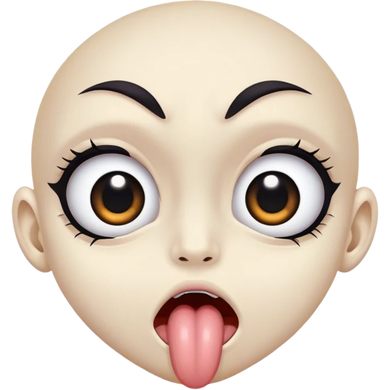 Eyes with a cross and tongue sticking out to the side emoji