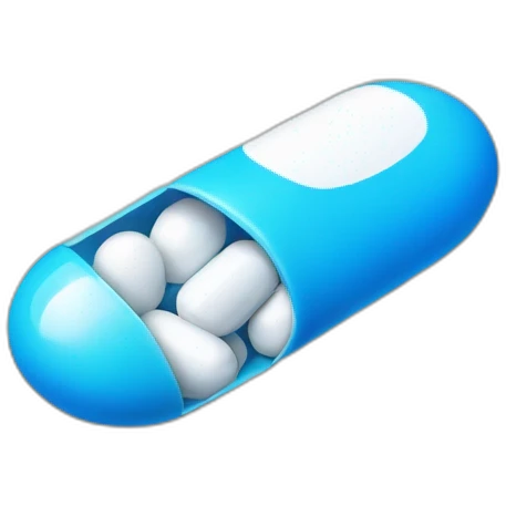 blue and white bi color pill open emoji