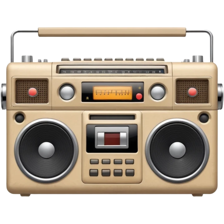 beige boombox emoji