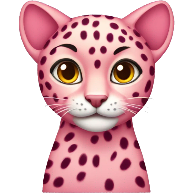 a pink cheetah cat emoji