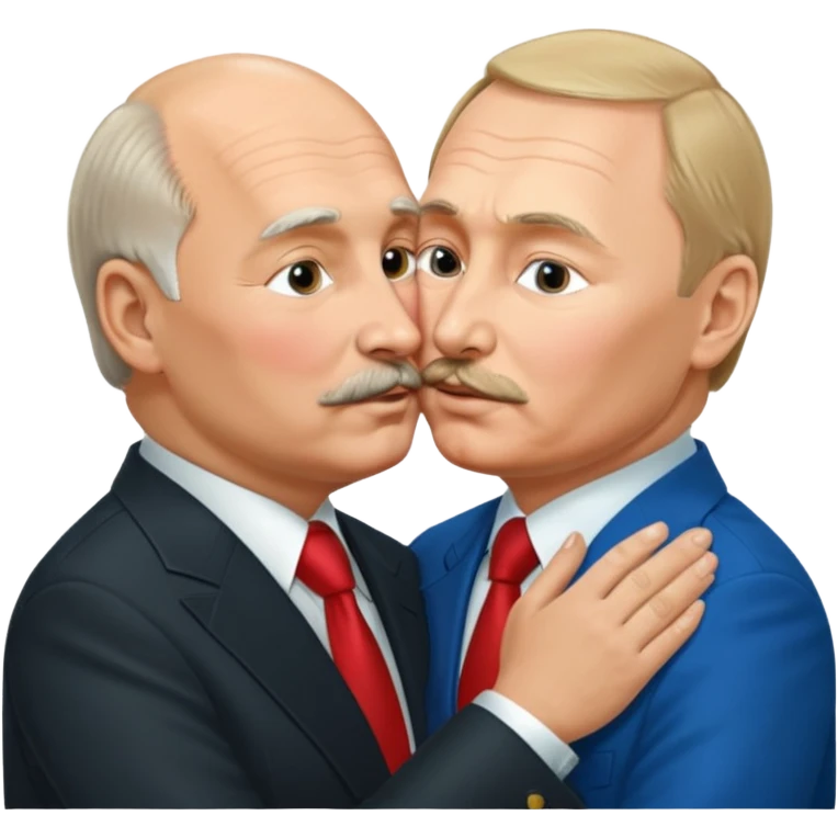 lukashenko and putin kiss emoji