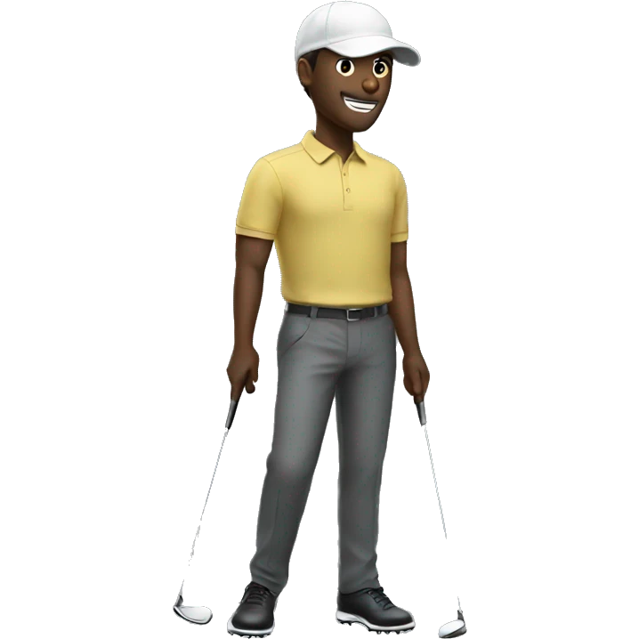 Tall black golfer  emoji