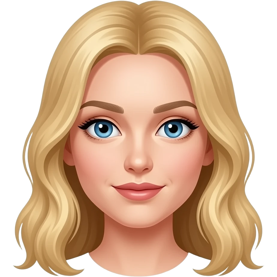 Sexy girl, blonde, blue eyes, slavic emoji