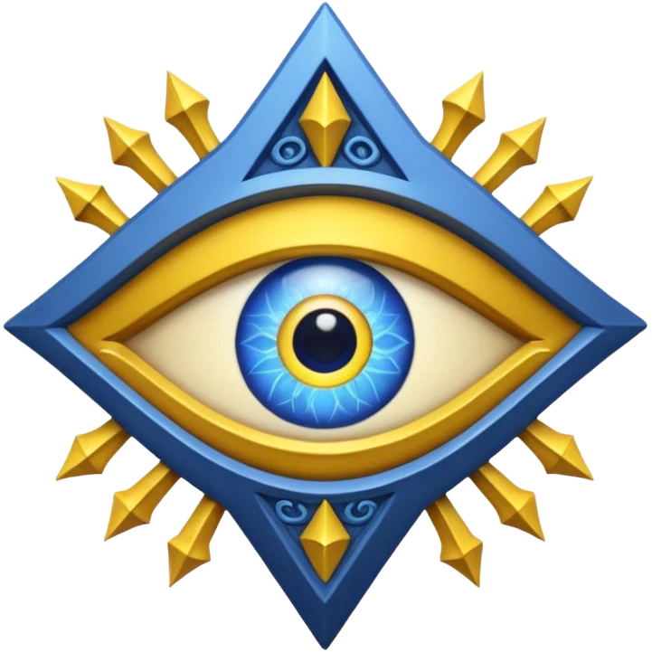 Wiz 101 casting sigil blue and yellow myth eye inspired school emoji