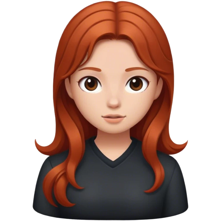 Dark ginger hair girl emoji