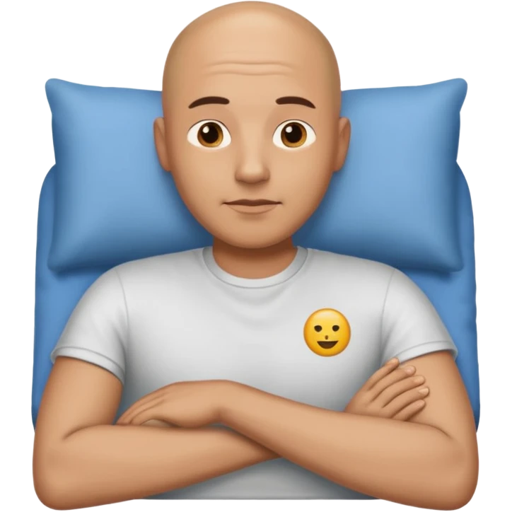 nap time laying down bald man with z emoji add shirt emoji