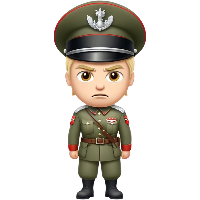 An angry norwegian soldier. full height emoji