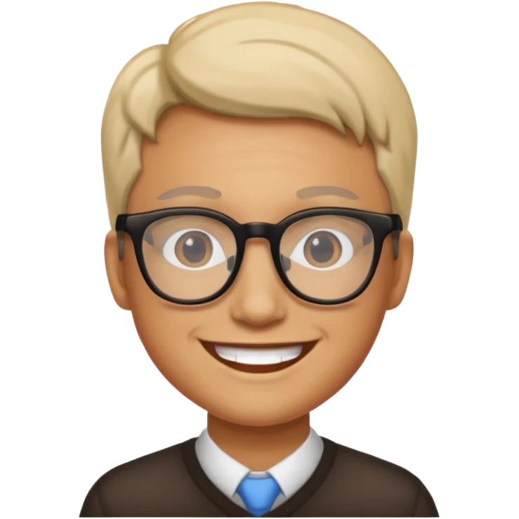 Brownie with glasses emoji