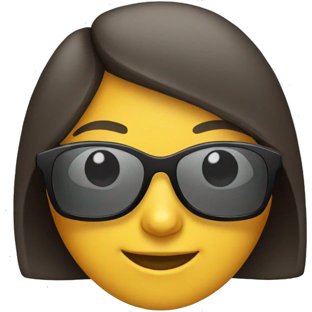 smiling girl with sunglasses emoji