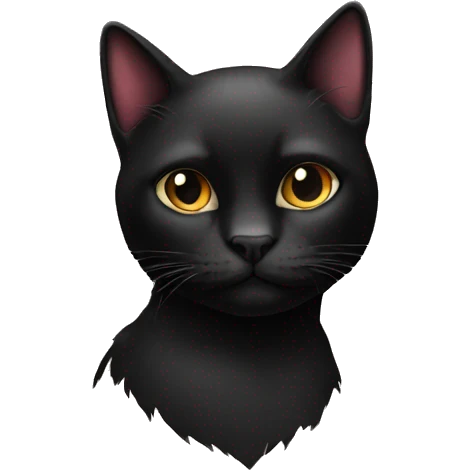 Black cat in tattoo emoji
