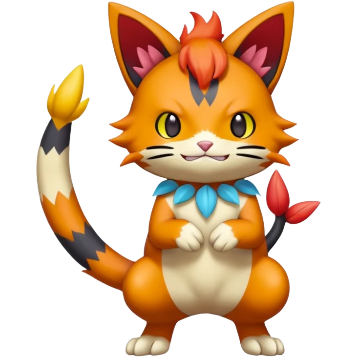 Sprigatito-Floragato-Meowscarada-Torracat-Pokémon-Fakémon-hybrid-fusion-creature (full body) emoji