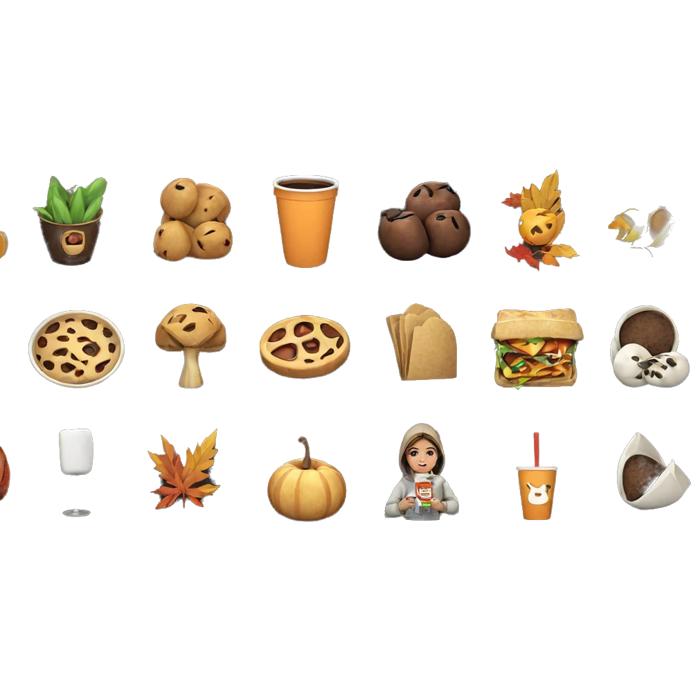 cozy autumnal food and drink emoji