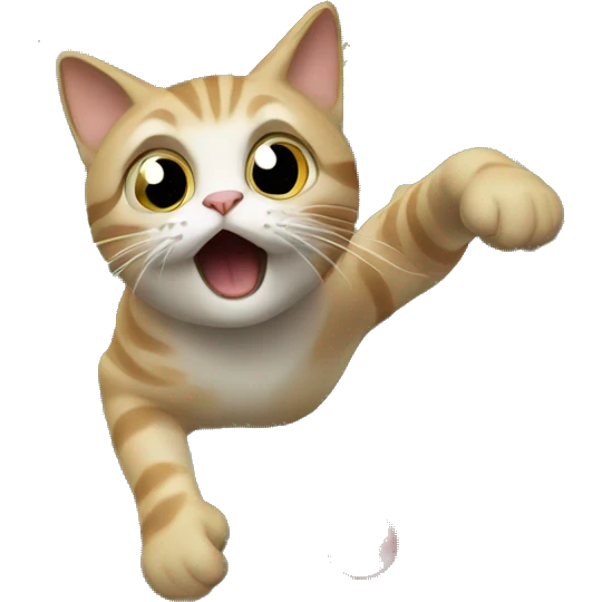 Cat attacking Christmas tree  emoji