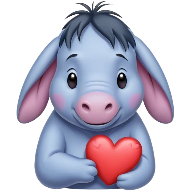 Eeyore with a heart  emoji