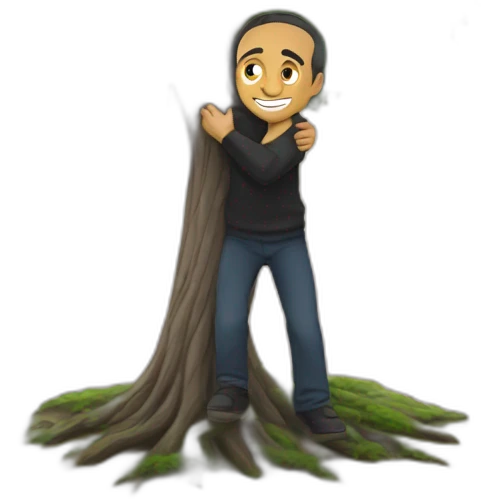 eric zemmour hugging a tree emoji